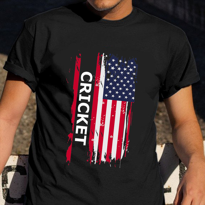 Cricket American Flag Shirt Independence Day Ideas Clothing Best Presents For Cricket Lovers