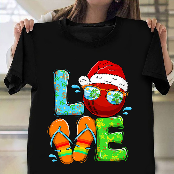 Love Cricket Christmas In July Summer Vacation Flip Flop Shirt Cricket Gift Ideas