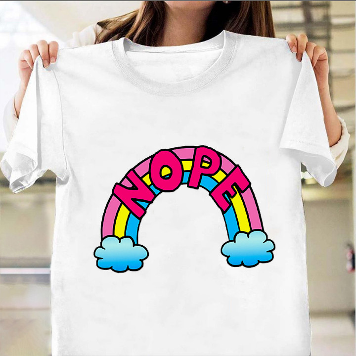 Rainbow Nope Shirt Cute Funny Graphic Apparel Best Big Sister Gifts