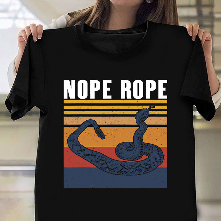 Rattlesnake Nope Rope Shirt Retro Graphic Reptiles T-Shirt Present Ideas For Men