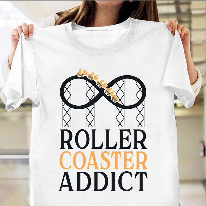 Roller Coaster Addict Shirt Themed Roller Coaster T-Shirt Design Clothing Gift Ideas