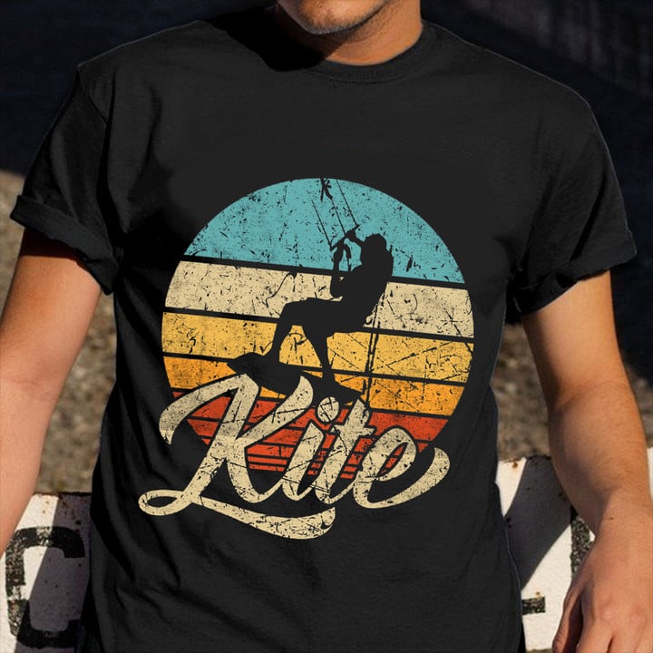 Kite Shirt Water Sports Retro T-Shirts Men Gift Ideas For Surfers
