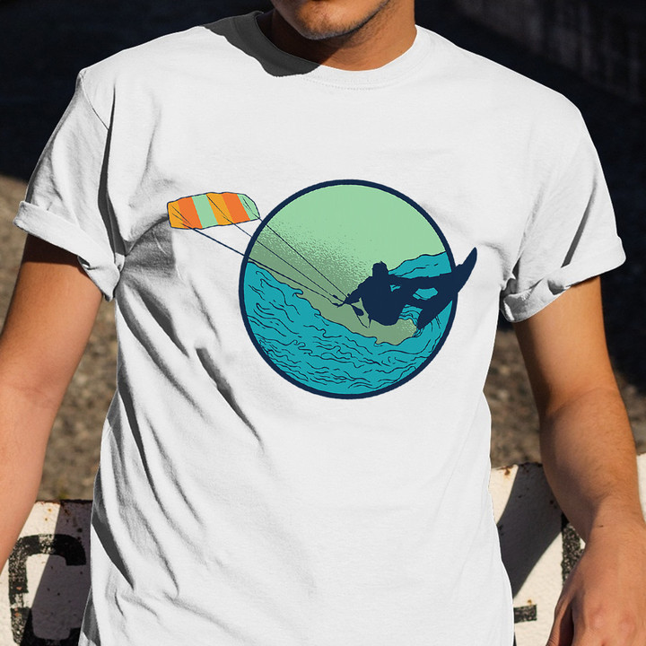 Kite Surfer Design Shirt Sports Lovers Cool Tees Unique Gifts For Surfers