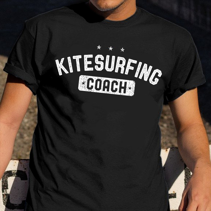 Kitesurfing Coach Shirt Water Sports Vintage T-Shirt Gift For Coach