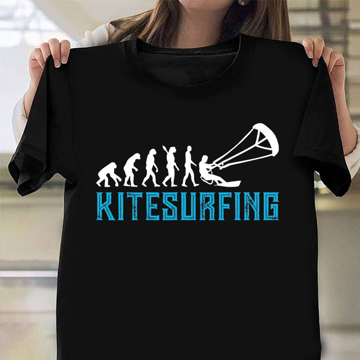 Kitesurfing Evolution Shirt Humor Graphic Sports Clothing Unique Gifts For Surfers