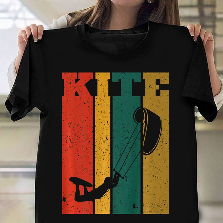 Kite Shirt Kite Board Vintage Style T-Shirt Gift Ideas For Boyfriend