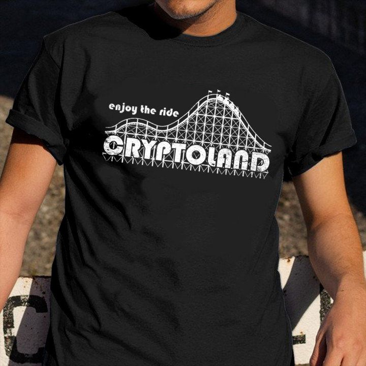 Enjoy The Ride Crypto Land Shirt Roller Coaster Vintage Tees Gifts For Teenage Guys