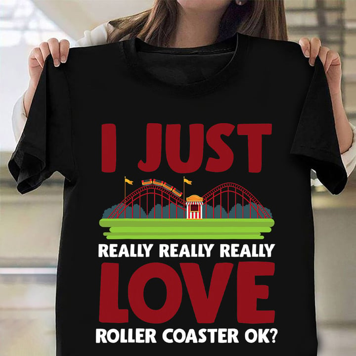 Funny Theme Park Roller Coaster Lover T-Shirt