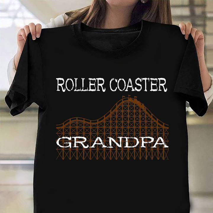 Roller Coaster Grandpa Shirt Thrill Seeker Game T-Shirt Gifts For Grandpa