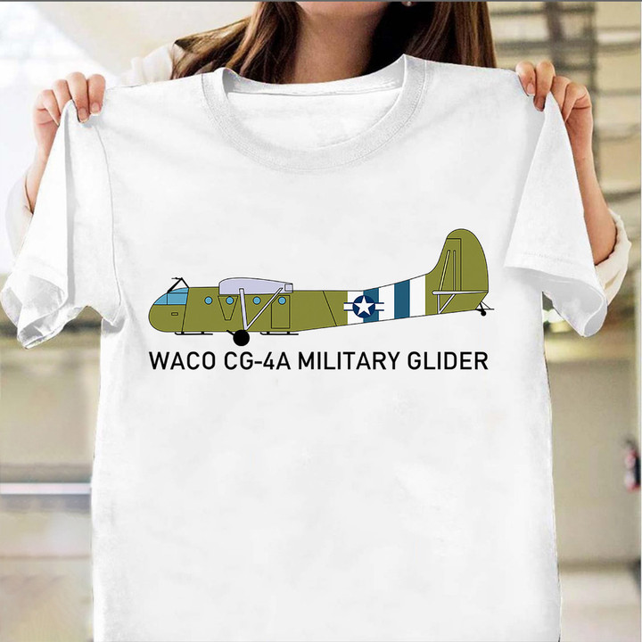Waco CG-4A Military Glider Shirt Cargo Glider Plane T-Shirt Gift Ideas For Dad