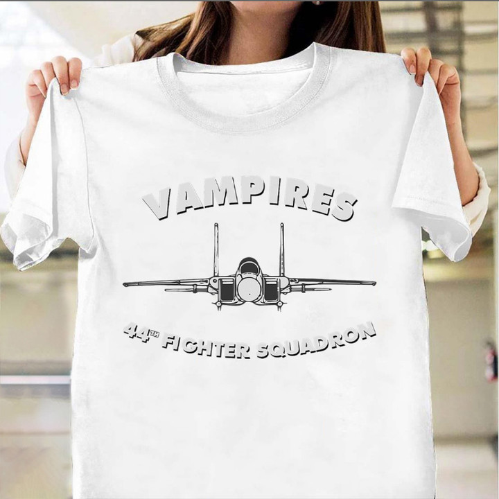 Vampires 44th Fighter Squadron Shirt McDonnell Douglas F-15 Eagle Fighter T-Shirt Gift