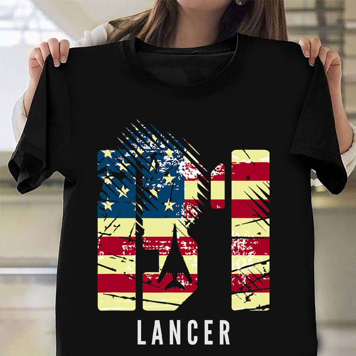 Rockwell B-1 Lancer US Flag Shirt Supersonic Bomber Distressed T-Shirt Patriotic Gift