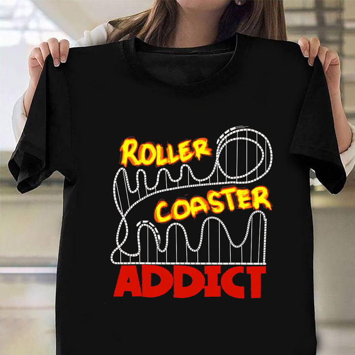 Roller Coaster Addict Shirt Fun Adventure Thrilling Clothing Gift For Stepmom