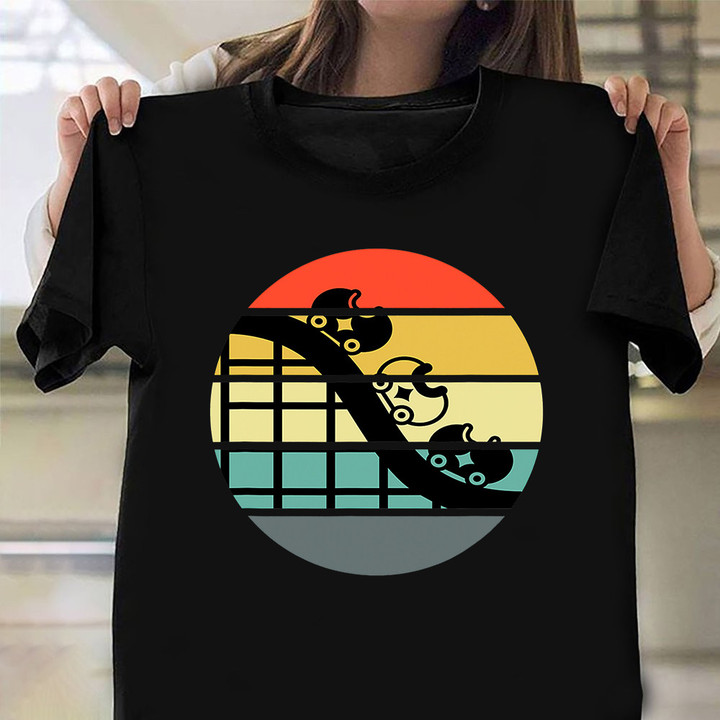 Roller Coaster Ride Shirt Retro Graphic T-Shirt Gift For Vacation
