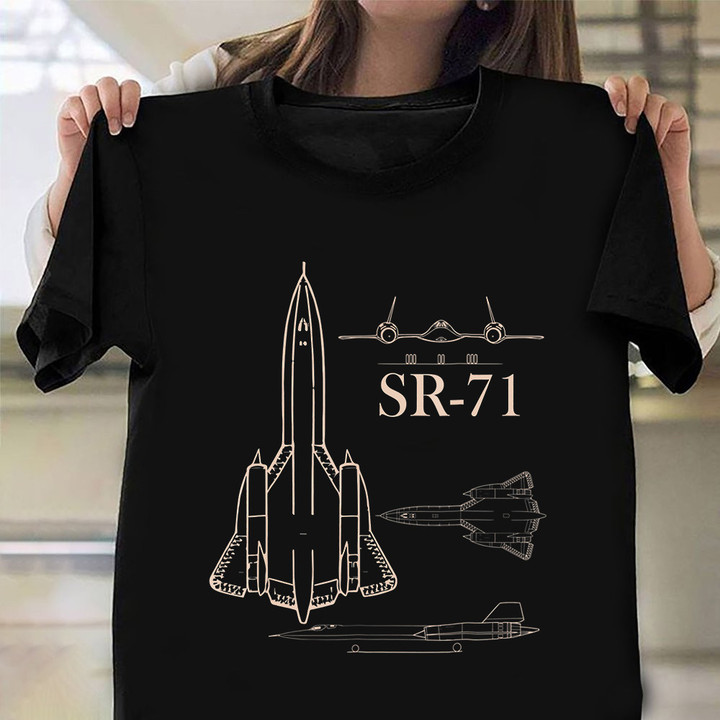 Military Jet Sr-71 Blackbird Pilot Airman Shirt Design Cool Gifts For Pilots