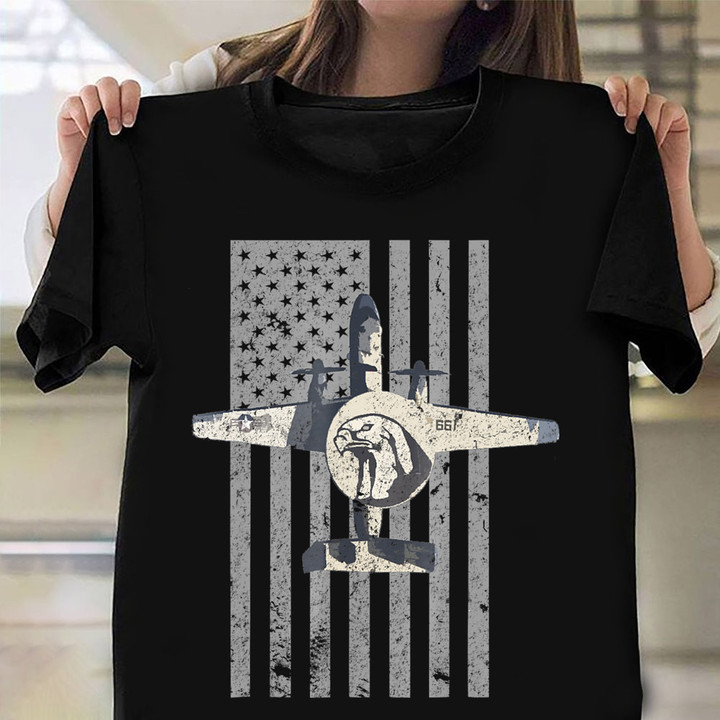 Northrop Grumman E-2 Hawkeye Shirt Vintage American Flag T-Shirt Gift For Men