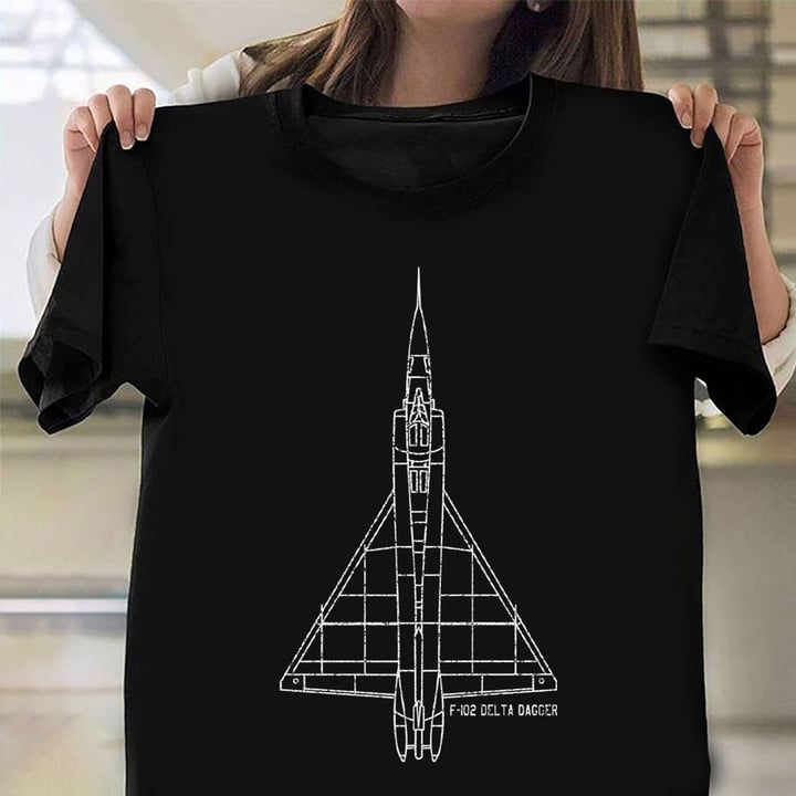Convair F-102 Delta Dagger Interceptor Aircraft Shirt For Mens Aviator Gifts