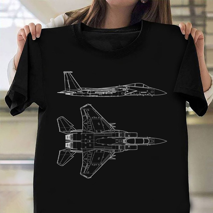 McDonnell Douglas F-15 Eagle Fighter Aircraft Shirt Mens Pilots Gift