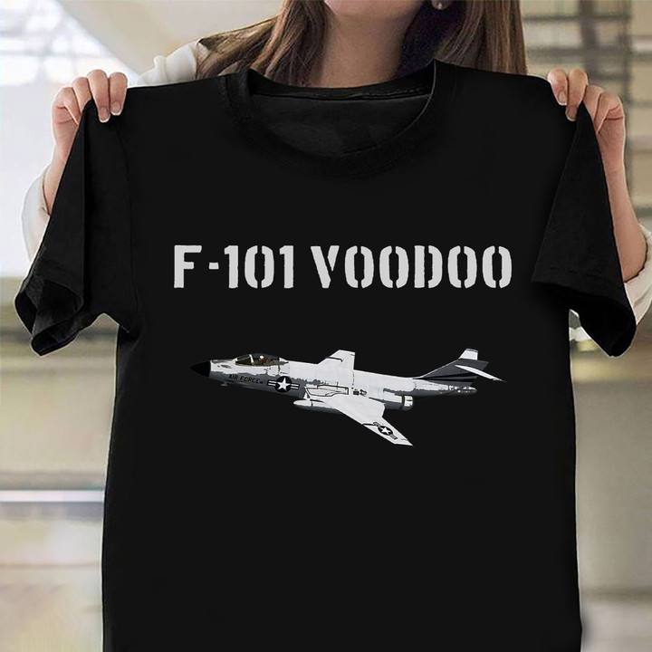 McDonnell F-101 Voodoo T-Shirt Jet Fighter Aircraft Shirts Gifts For New Pilots