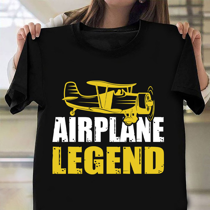 Airplane Legend Shirt Pilot Aviation Retro T-Shirt Great Gifts For Dad
