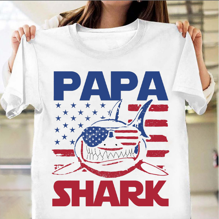 Papa Shark Shirt Family Shark Shirt Cute Father's Day Gift Ideas