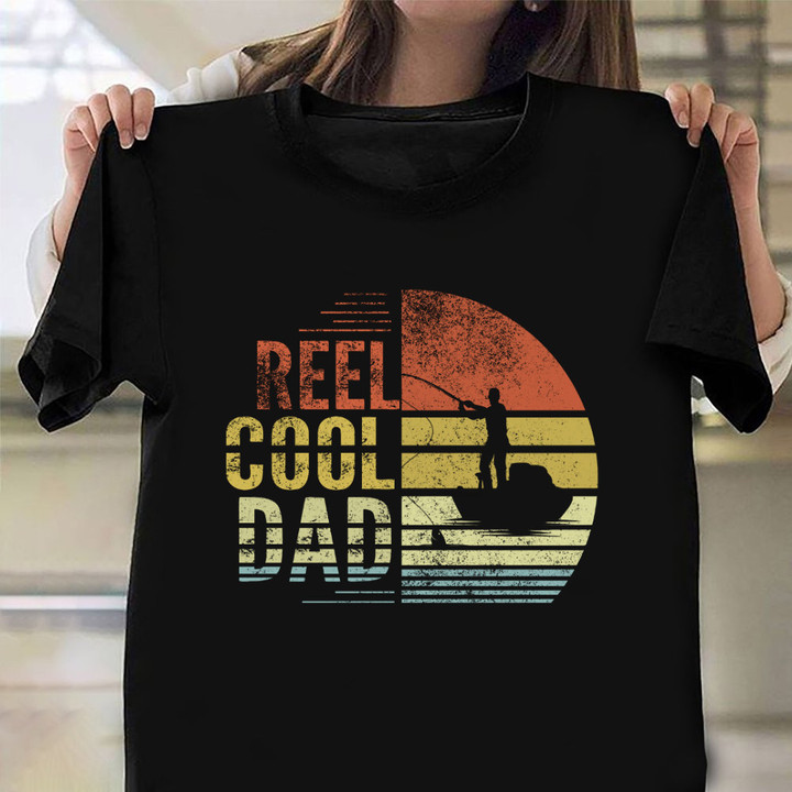 Reel Cool Dad Vintage T-Shirt Father's Day Gifts For Fisherman Fishing Dad