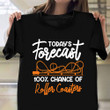 Todays Forecast 100 Chance of Roller Coasters T-Shirt Design Roller Coaster Shirts For Sale
