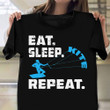 Kitesurfer Life Shirt Eat Sleep Kite Repeat T-Shirt Mens Womens Gift