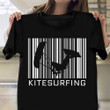Kitesurfing Shirt Barcode Graphic Sports T-Shirt Ideas Funny Surfer Gifts