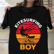 Kitesurfing Boy Shirt Mens Retro Design T-Shirt Best Gifts For Kitesurfers