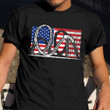 Roller Coaster American Flag Shirt For Fans Patriotic T-Shirt Gift For Roller Coaster Lover