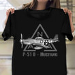 North American P-51 Mustang Shirt Military Fighter Plane WW2 T-Shirt Cool Gifts For Men