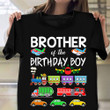 Brother Of The Birthday Boy Shirt Planes Trains Cars T-Shirt Gifts For Brother