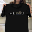 Heartbeat Rollercoaster Shirt Print Design Apparel Gifts For Roller Coaster Fan