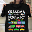 Grandma Of The Birthday Boy Shirt Funny Graphic T-Shirt Birthday Gift For Grandma