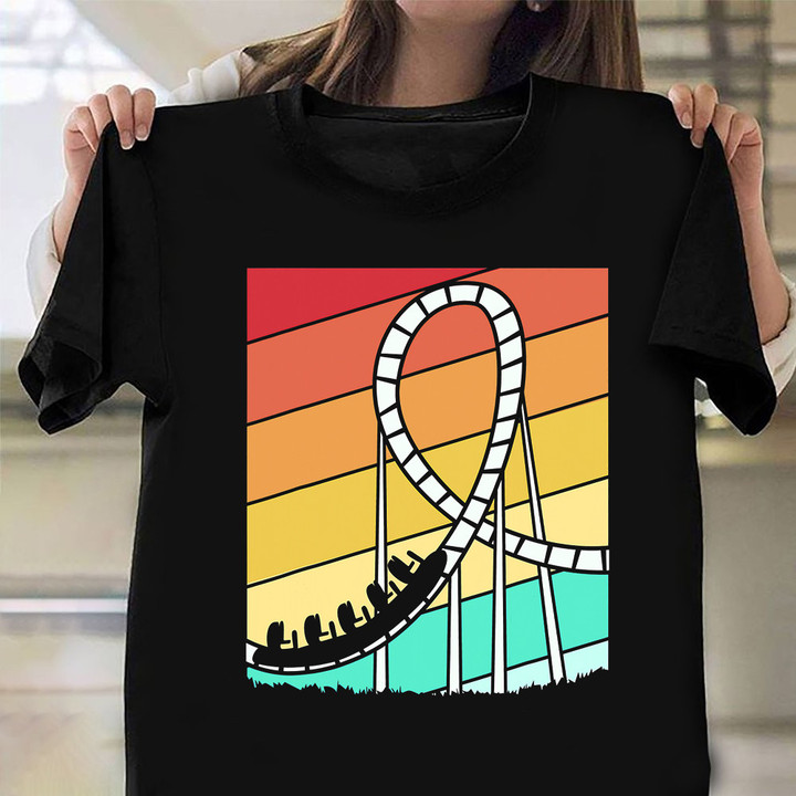 Theme Park Vintage Roller Coaster Shirt Apparel Rollercoaster Lover Gifts For Sibling