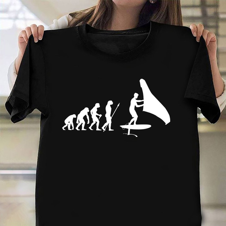 Wingsurfing Evolution Shirt Mens Graphic Tees Vintage Gifts For Surf Lovers