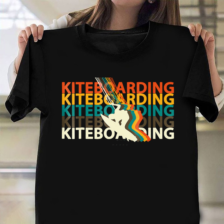 Kiteboarding Shirt Extreme Sport Retro Surf Tee Best Gifts For Guy Friends