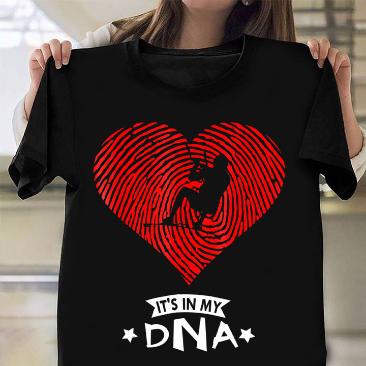 It's In My DNA Shirt Heart Graphic Kitesurfer Clothing Funny Gifts For Surfers