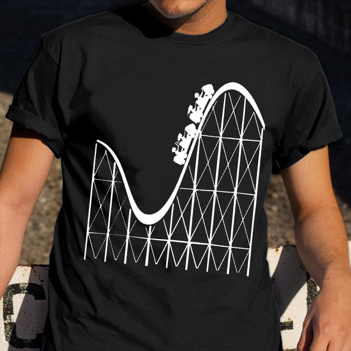 Roller Coaster Shirt Falls Off Amusement Park Vacation Roller Coaster T-Shirt Design