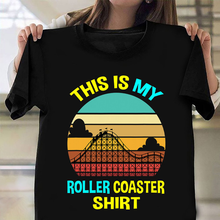 This Is My Roller Coaster Shirt Retro T-Shirt Design Little Cousin Gifts