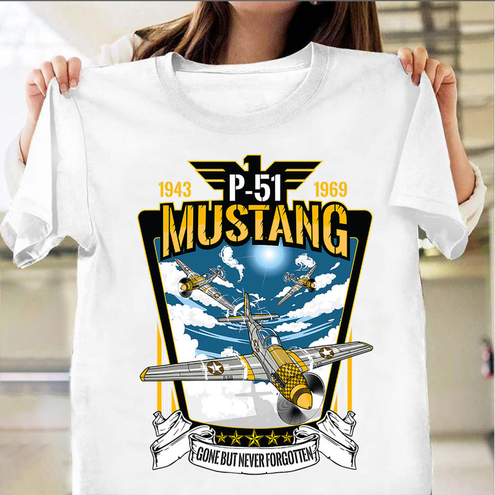 North American P-51 Mustang Shirt Fighter Airplane Retro T-Shirt Presents For Dad