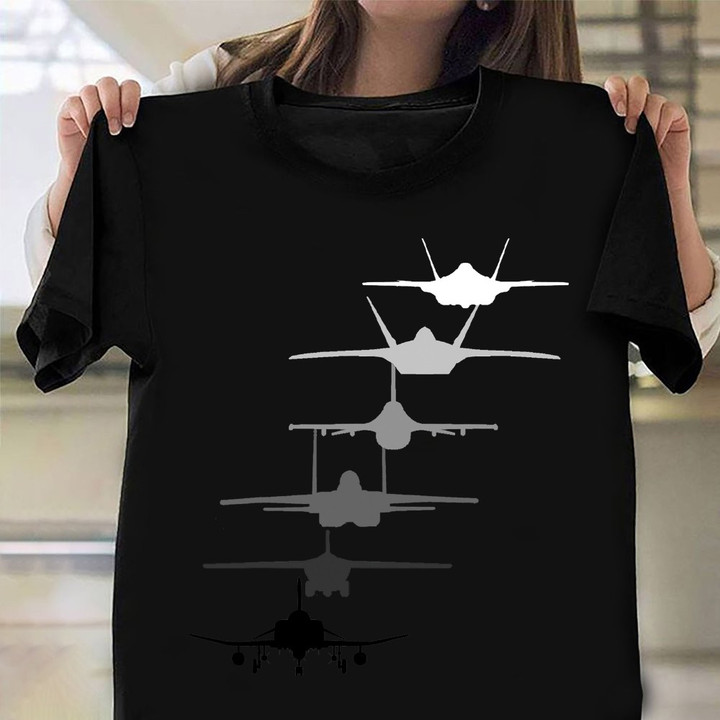 Air Force Fighter Jets Shirt Retro Graphic T-Shirt Gift Ideas For Grandpa