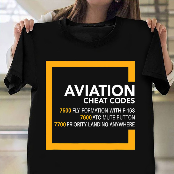 Aviation Cheat Codes Shirt ATC Pilot Operator T-Shirt Pilot Themed Gifts