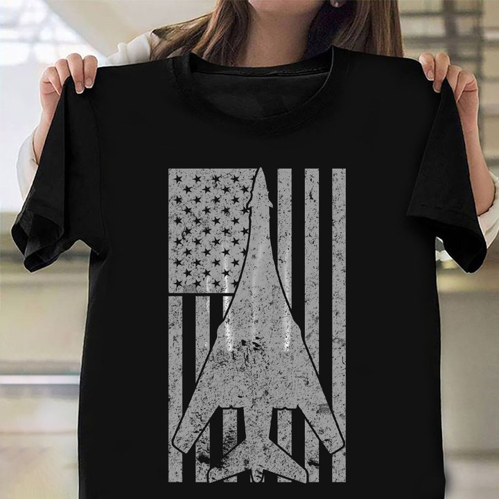 Rockwell B-1 Lancer USA Flag Shirt Supersonic Bomber Vintage Tee Gift Ideas For Uncle