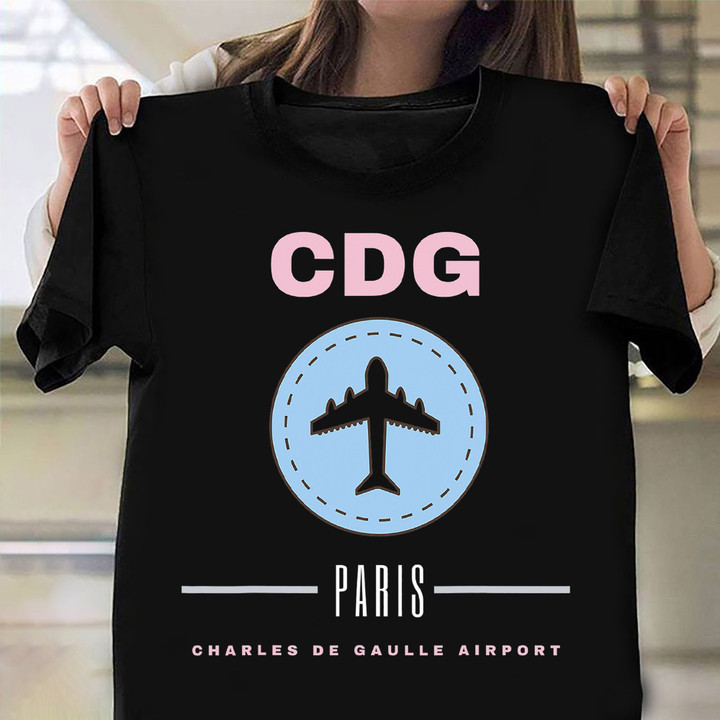 CDG Airport Paris Shirt France Travel Pilot T-Shirt Gift for Stepfather