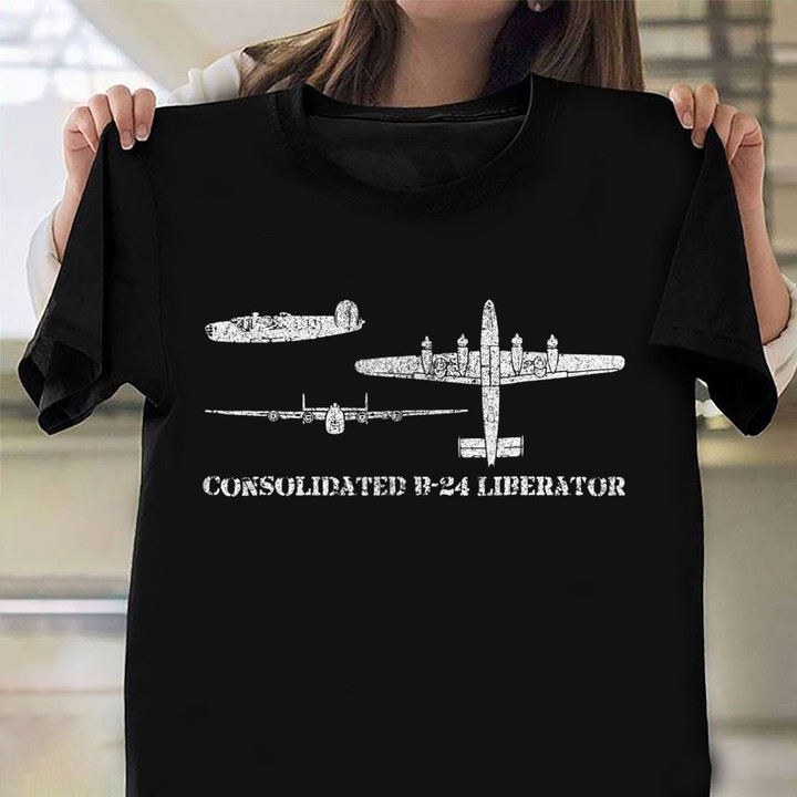 Consolidated B-24 Liberator Shirt Heavy Bomber Vintage T-Shirt Boyfriend Gift