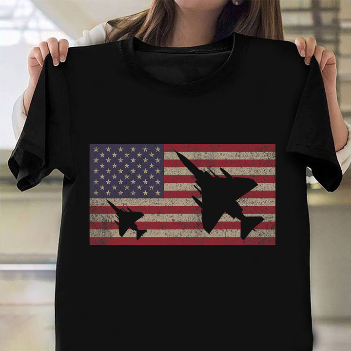 F-4 Phantom II Shirt McDonnell Douglas F-4 Phantom II USA Flag T-Shirt Patriotic Gift