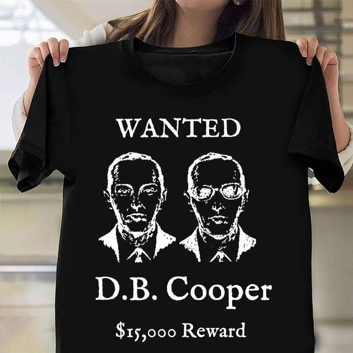 Wanted D.B. Cooper Shirt Aircraft Hijacking Vintage T-Shirt Gift For Father