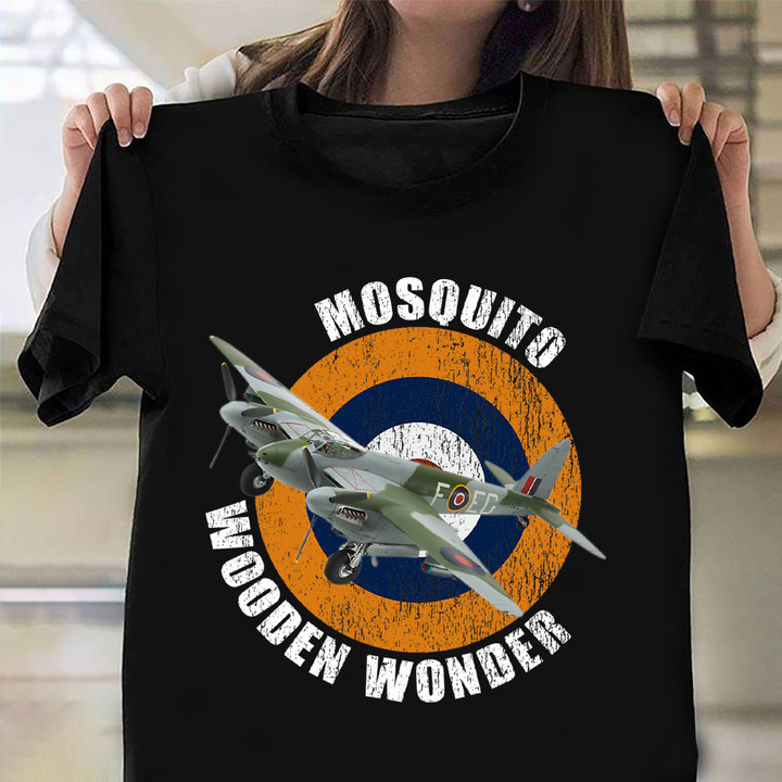 De Havilland Mosquito Shirt DH-98 Mosquito Wooden Wonder T-Shirt Clothing